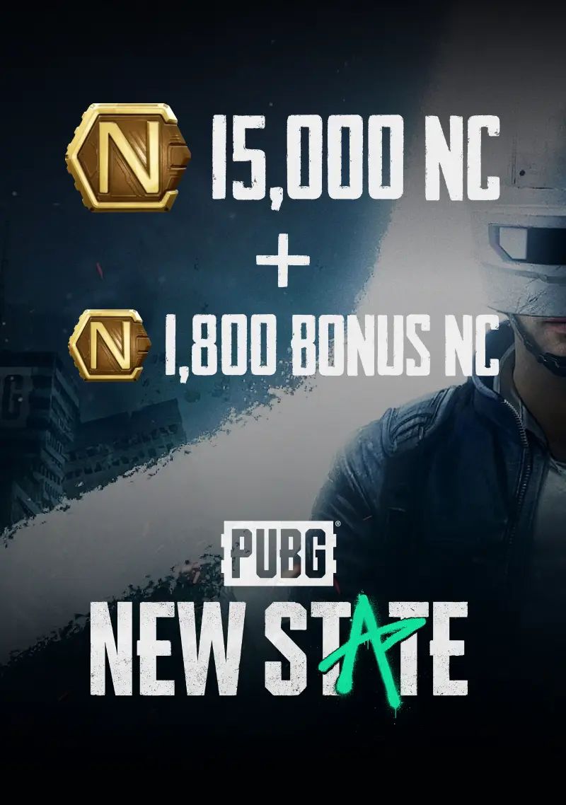 PUBG New State 15000 NC+1800 Bonus