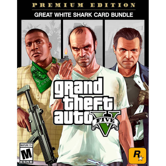GTA V - Premium Online Edition & Great White Shark Card Bundle (DLC)