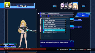 Neptunia Virtual Stars - Swimsuit Outfit: Goddess Set (DLC)