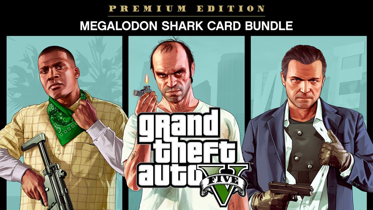 Grand Theft Auto V: Premium Online Edition & Megalodon Shark Card Bundle (Xbox One) (EU)