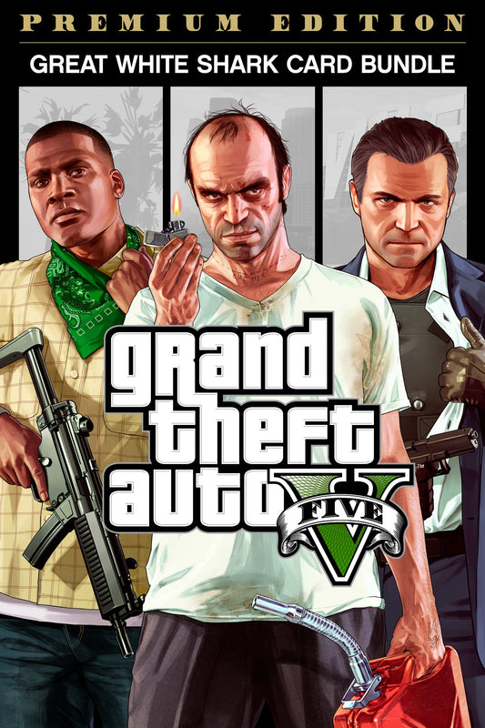Grand Theft Auto V GTA 5 - Premium Online Edition & Great White Shark Card Bundle