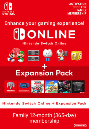 Nintendo Switch Online + Expansion Pack Membership 12 Hónap (Family)