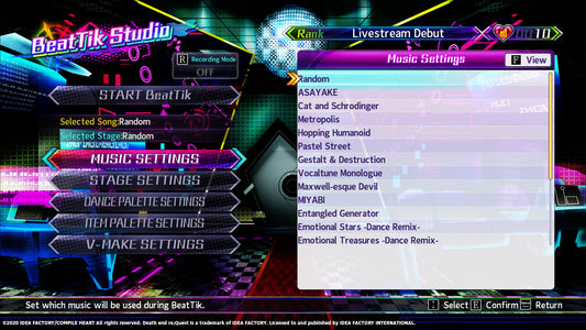 Neptunia Virtual Stars - Unlock All BeatTik Songs (DLC)