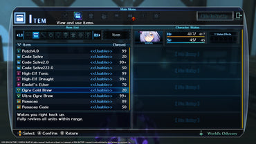 Death end re;Quest - Healing Item Set (DLC)
