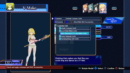 Neptunia Virtual Stars - Bikini Outfit: V-Idol Set (DLC)