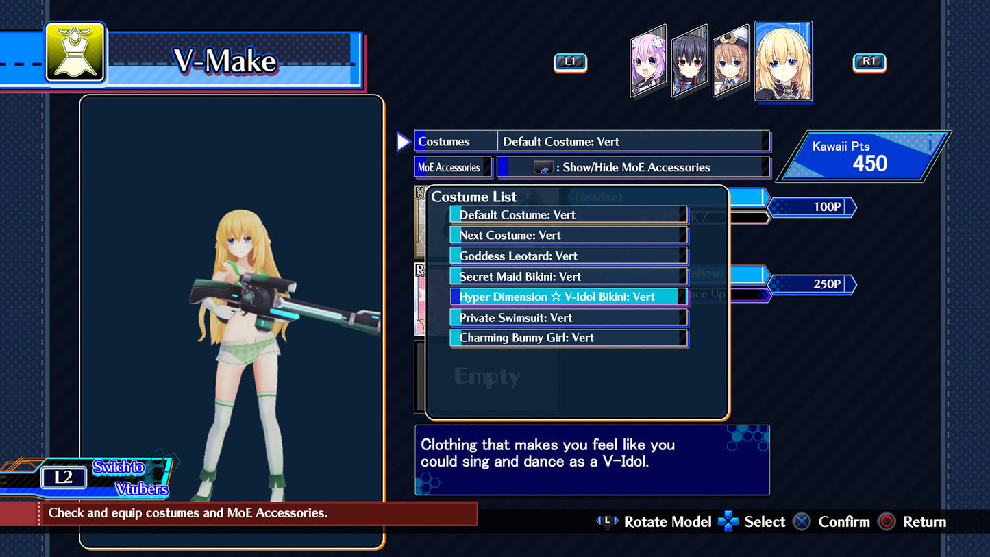 Neptunia Virtual Stars - Bikini Outfit: Goddess Set (DLC)
