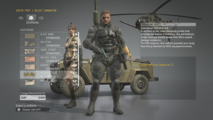 METAL GEAR SOLID V: THE PHANTOM PAIN - Sneaking Suit (The Boss) DLC