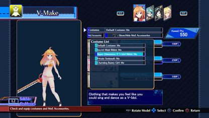 Neptunia Virtual Stars - Bikini Outfit: V-Idol Set (DLC)