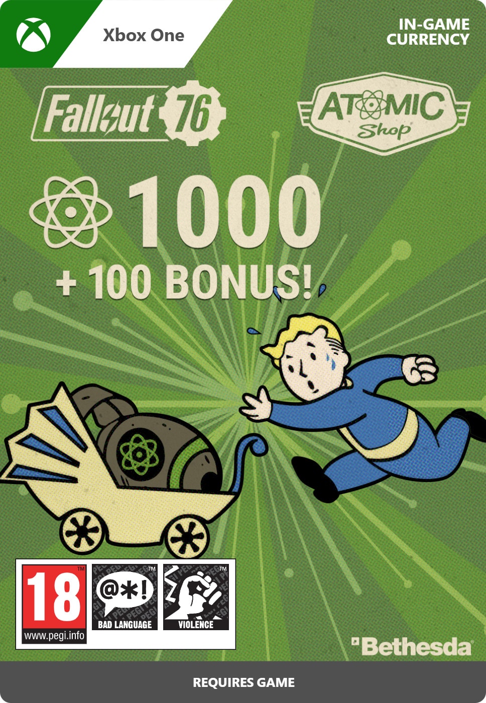 Fallout 76 - 1000 (+100 Bonus) Atoms (Xbox One)
