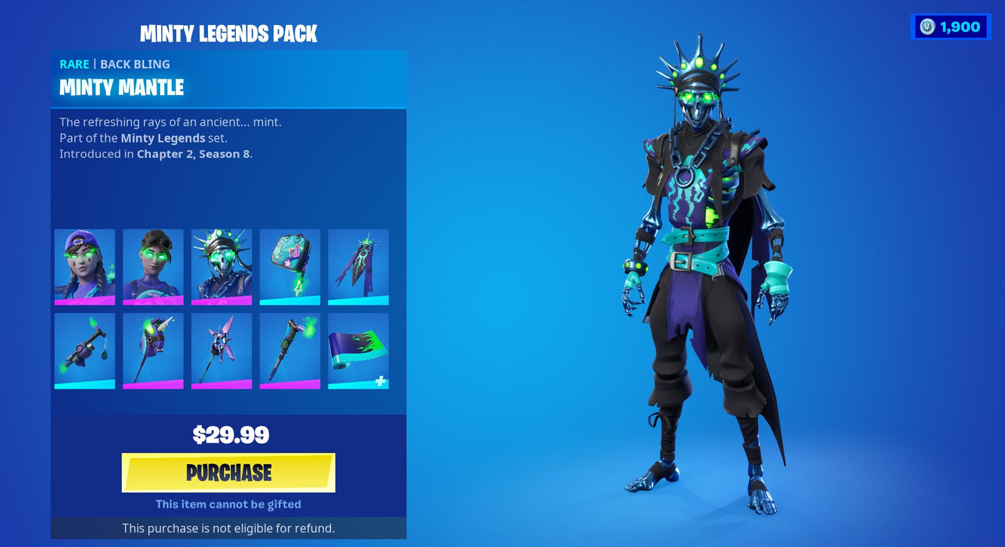 Fortnite Minty Legends Pack + 1000 V-Bucks (Xbox Series X/S)