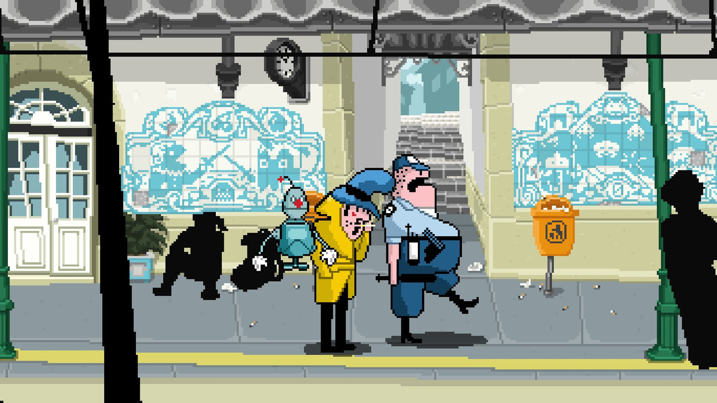 Detective Case and Clown Bot in: The Express Killer