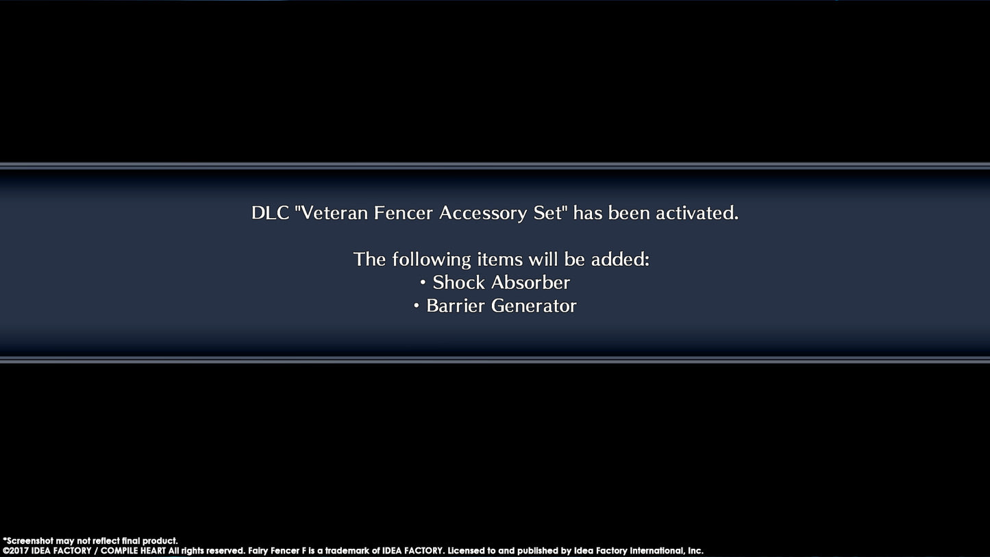 Fairy Fencer F ADF Veteran Fencer Accessory Set (DLC)