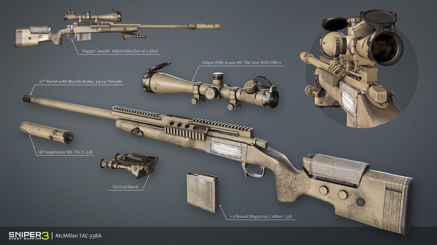 Sniper Ghost Warrior 3 - Sniper Rifle McMillan TAC-338A DLC
