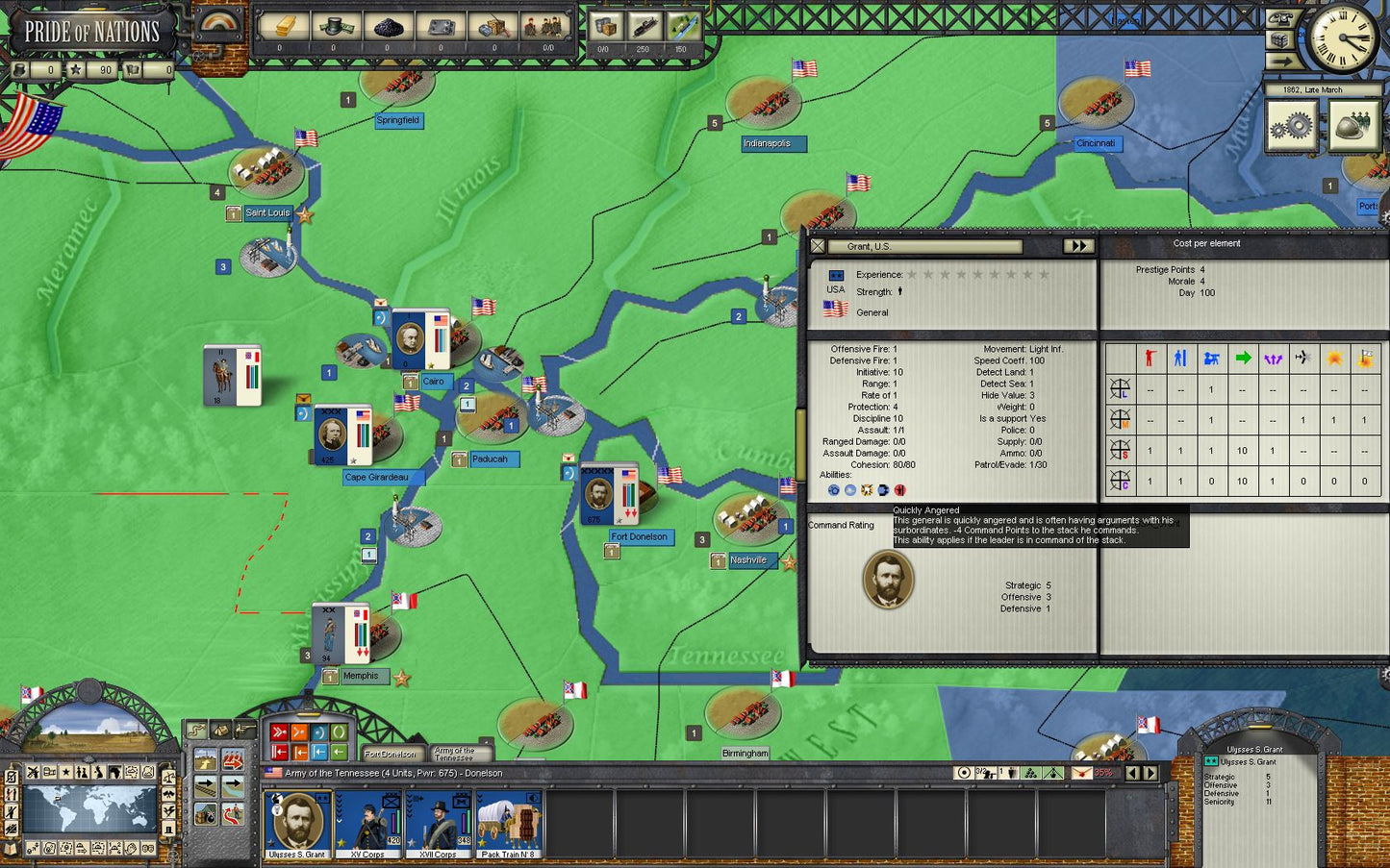 Pride of Nations: American Civil War 1862