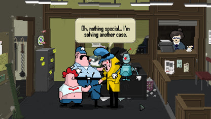 Detective Case and Clown Bot in: Murder in the Hotel Lisbon Steam Key GLOBAL