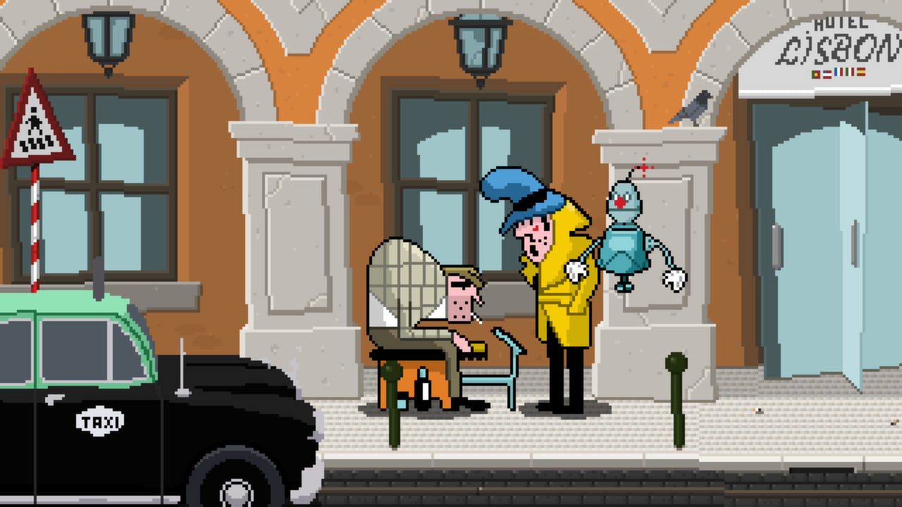 Detective Case and Clown Bot in: Murder in the Hotel Lisbon Steam Key GLOBAL