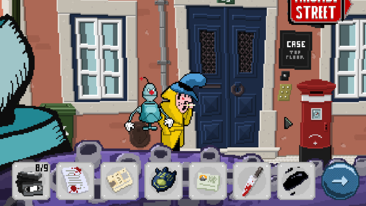 Detective Case and Clown Bot in: Murder in the Hotel Lisbon Steam Key GLOBAL