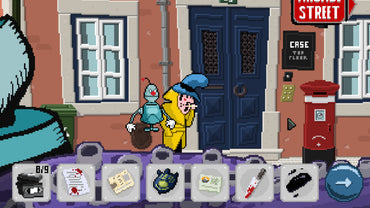 Detective Case and Clown Bot in: Murder in the Hotel Lisbon Steam Key GLOBAL